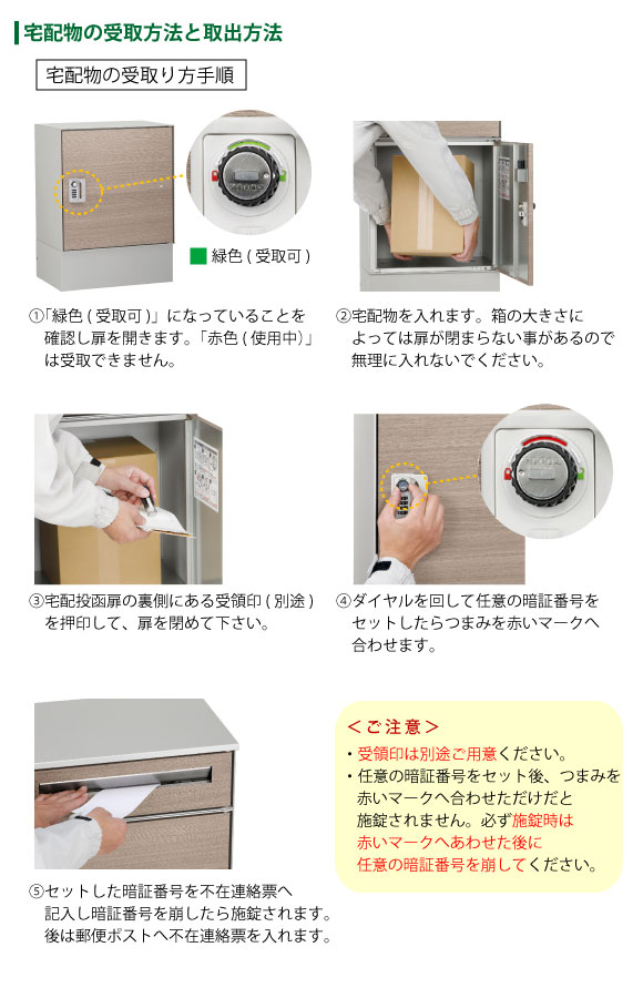 宅配物の受け取り方手順